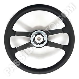 Volant gainé cuir noir # 911 (69-73) - Style RS 380MM (15
